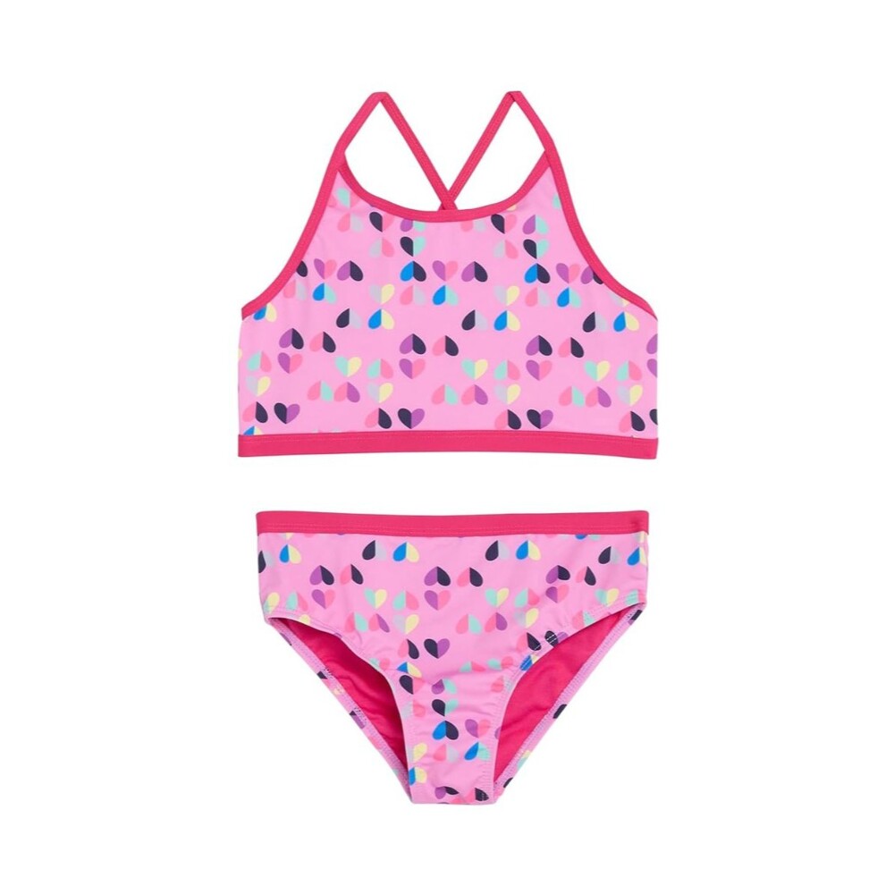 Lands' End Girls' Swimwear UPF 50 Bikini Top and Bottom Swim Set Sz L NWOT